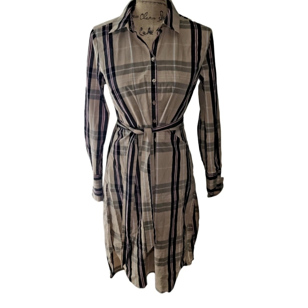 🤎 New 7 avenue design studio New York & Co Vintage Cotton shirtdress
